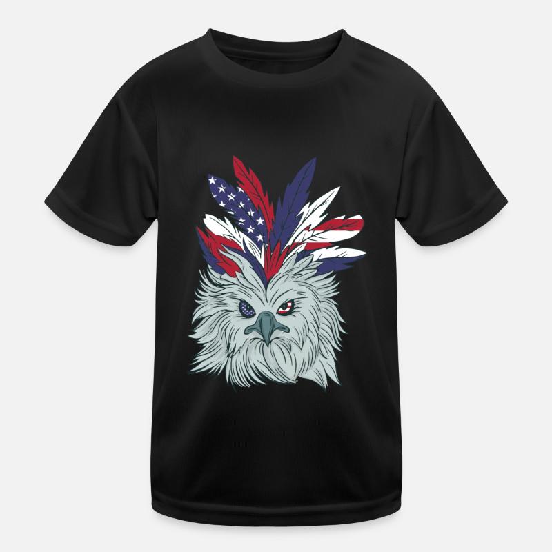 4 juli Amerika USA Independence Day Eagle Functioneel T-shirt voor kinderen