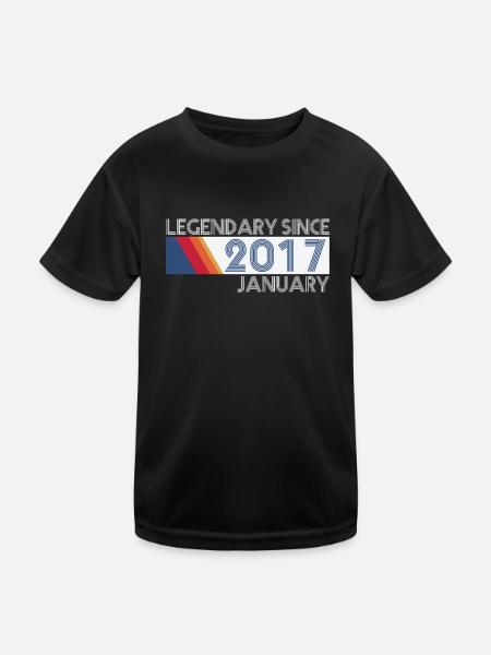 Retro SiFi Legendary since January 2017 - Born - Kids Functional T-Shirt - black - Front