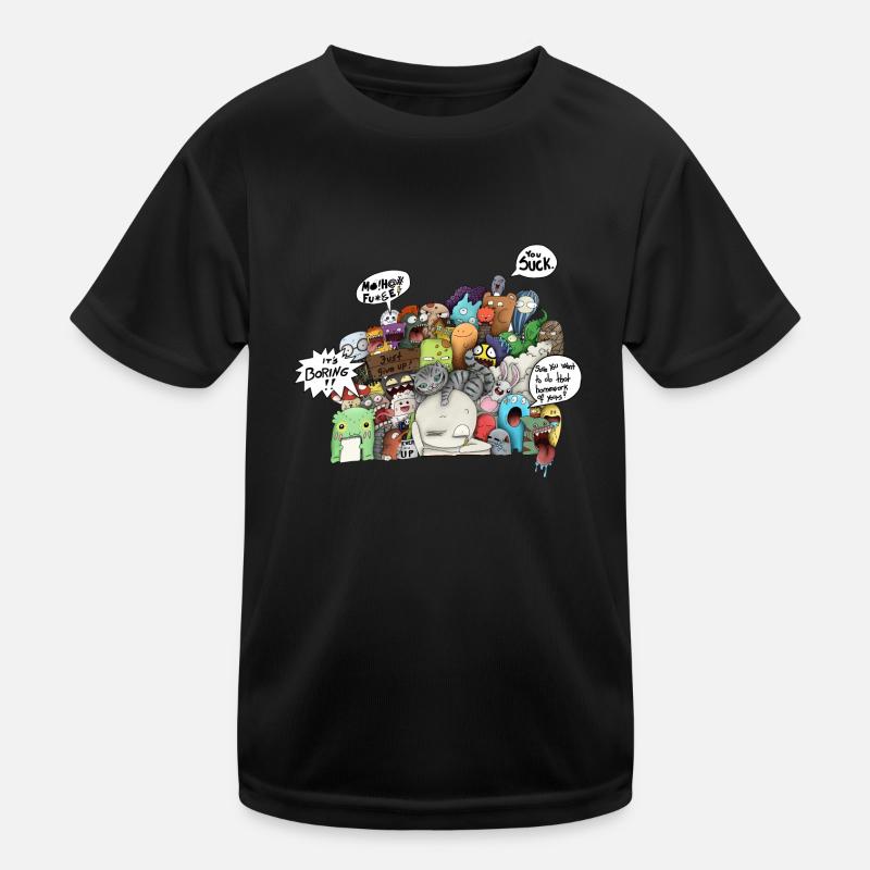 Konzentration - Kinder Funktions-T-Shirt - Schwarz