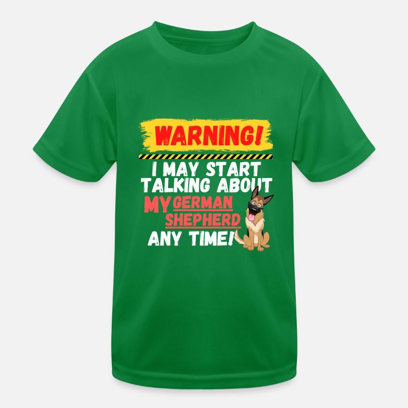 Warning German Shepherd Kinder Funktions-T-Shirt
