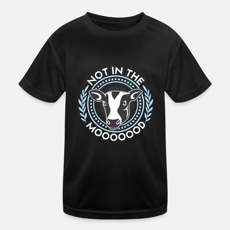 Die Hübsche Kuh - Kinder Funktions-T-Shirt - Schwarz