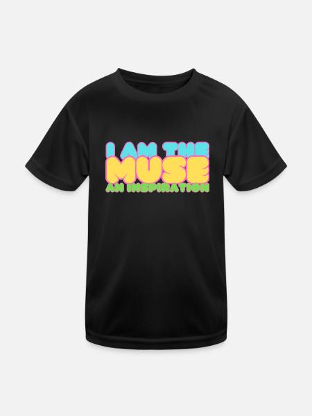 I am a Inspiration - Kids Functional T-Shirt - black - Front