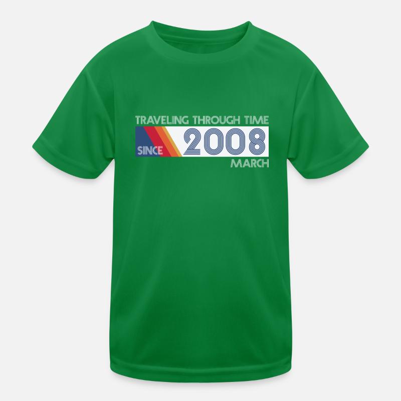 Funny Zeitreise Geburtstags Design March 2008 Kinder Funktions-T-Shirt