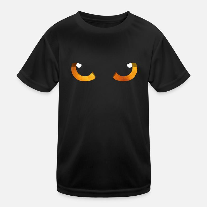 Cat Eyes Orange Kids Functional T-Shirt