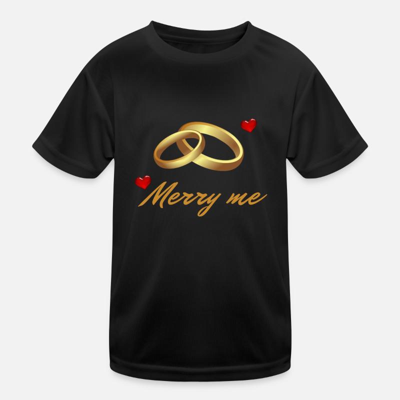 Merry me - Kinder Funktions-T-Shirt - Schwarz