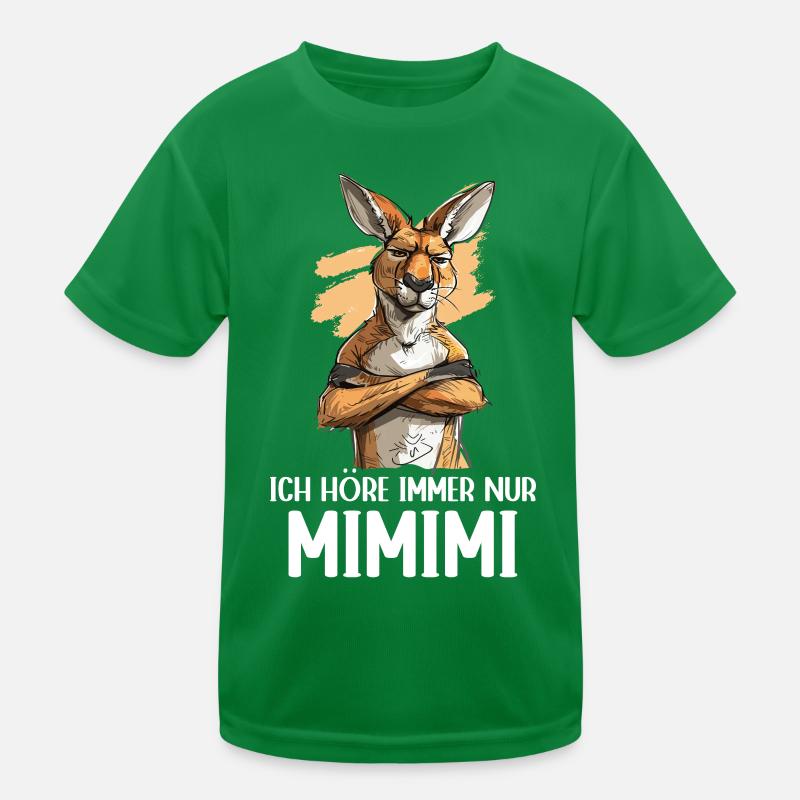 Känguru Beuteltier Kangaroo Ich höre immer Mimimi Kinder Funktions-T-Shirt