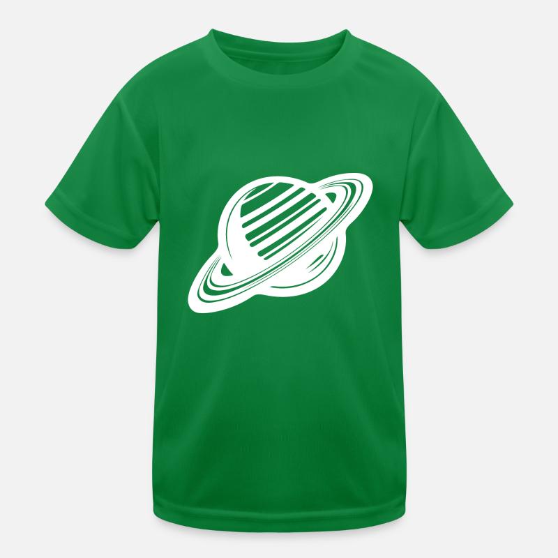 Ringed planet with ring system in the solar system Kids Functional T-Shirt