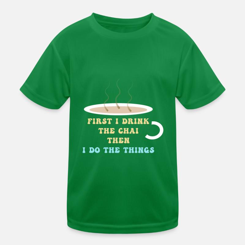 Chai Latte Tea Drink tea drinkers Kids Functional T-Shirt