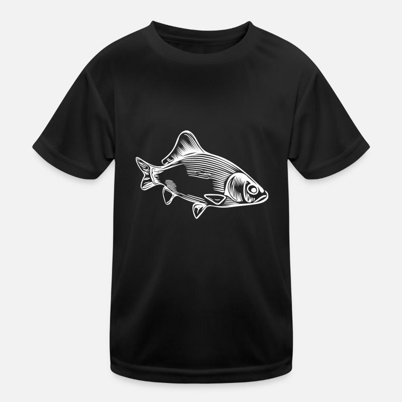 Vintage Karpfen - grimmiger Karpfenfisch Kinder Funktions-T-Shirt