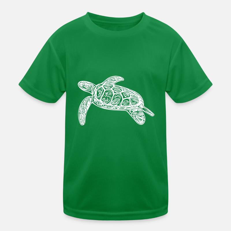 Small floating turtle Kids Functional T-Shirt