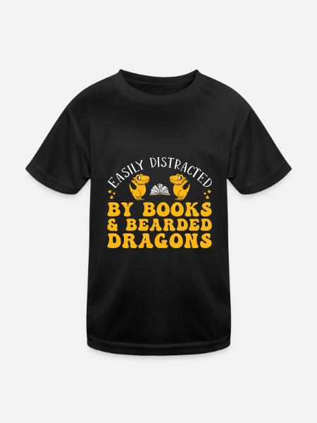 Bartagame Dragon barbu - T-shirt sport Enfant - noir - Devant