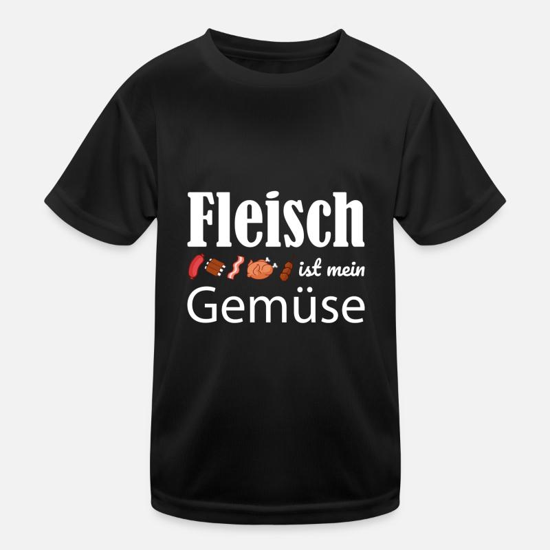 Fleisch ist mein Gemüse Kinder Funktions-T-Shirt