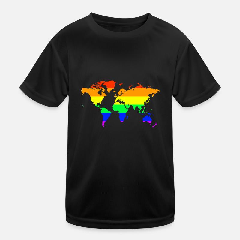 Rainbow World - Outing World Flag Kids Functional T-Shirt