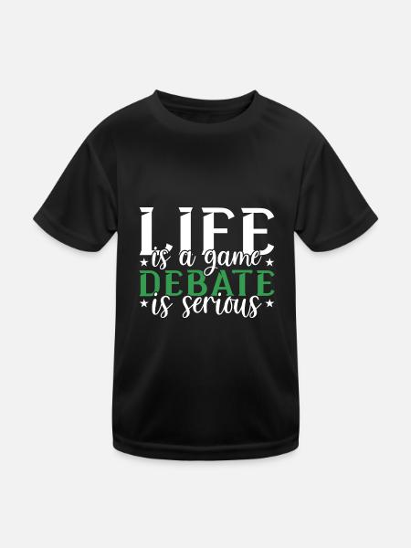 Debattieren Debatte Argumentieren - Kinder Funktions-T-Shirt - Schwarz - Vorne