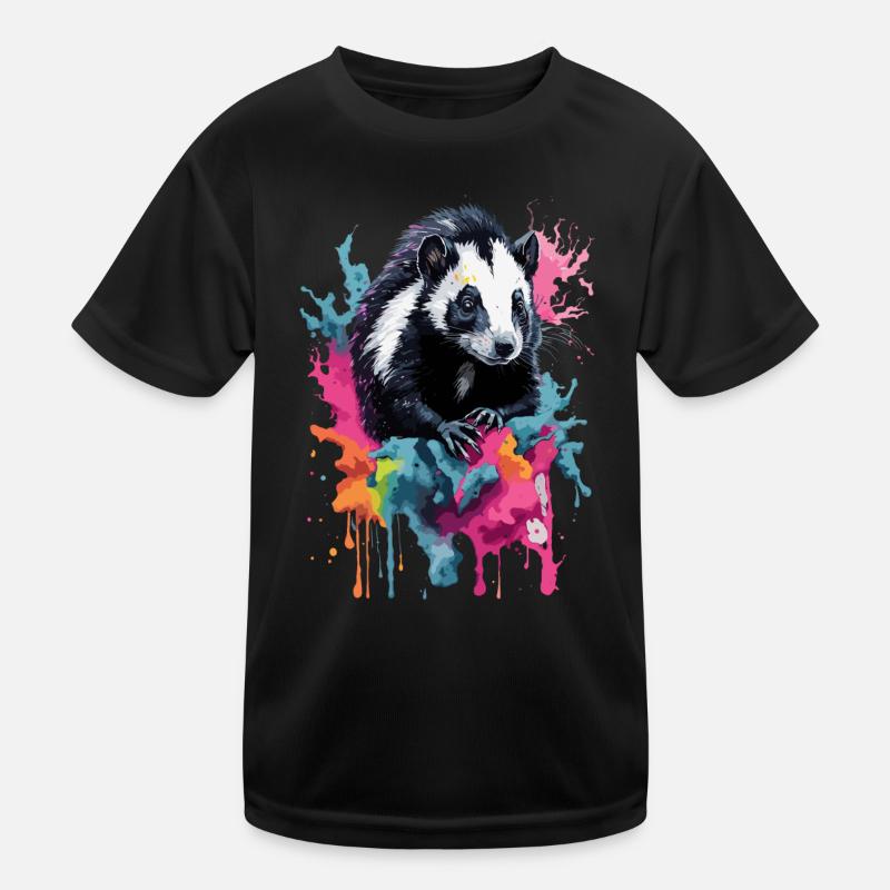 Skunk Cool Mignon pue Design coloré T-shirt sport Enfant