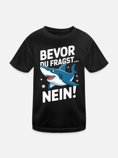 Shark Shark Sharks Shark - Kids Functional T-Shirt - black - Front