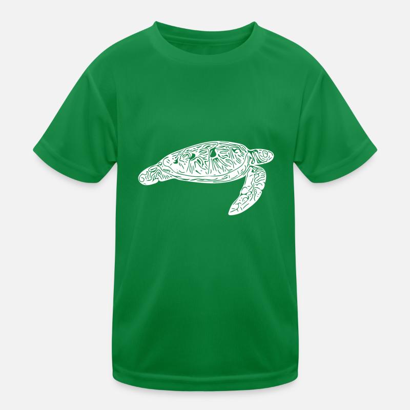 Elegant floating vintage water turtle Kids Functional T-Shirt