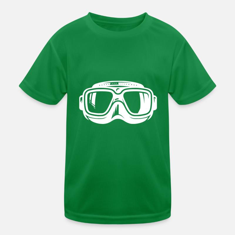 Diving Mask Silhouette Logo Style Kids Functional T-Shirt