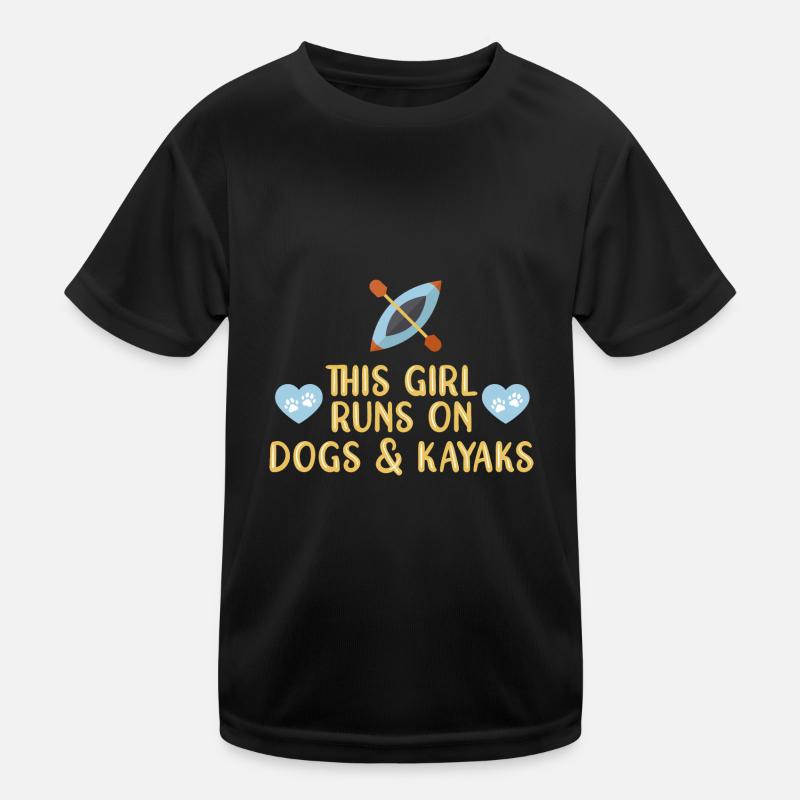 Kajak Kajakfahren Kinder Funktions-T-Shirt