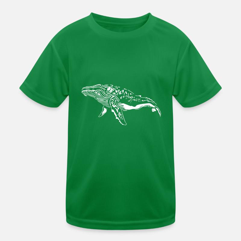 Whale Vintage Sea Creature - protect against plastic Kids Functional T-Shirt