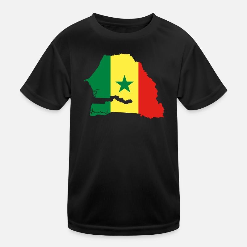 Senegal map flag flag Kids Functional T-Shirt