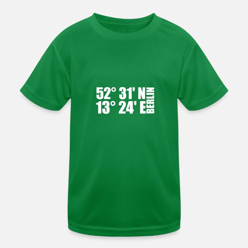 Berlin Koordinaten Kinder Funktions-T-Shirt
