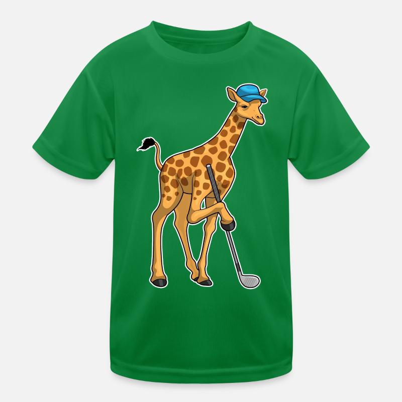 Giraffe Golf Golfschläger Kinder Funktions-T-Shirt
