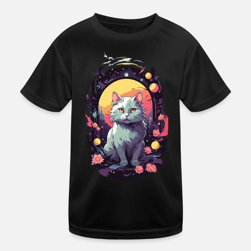 Chat gothique mystique Cat Lover Design T-shirt sport Enfant