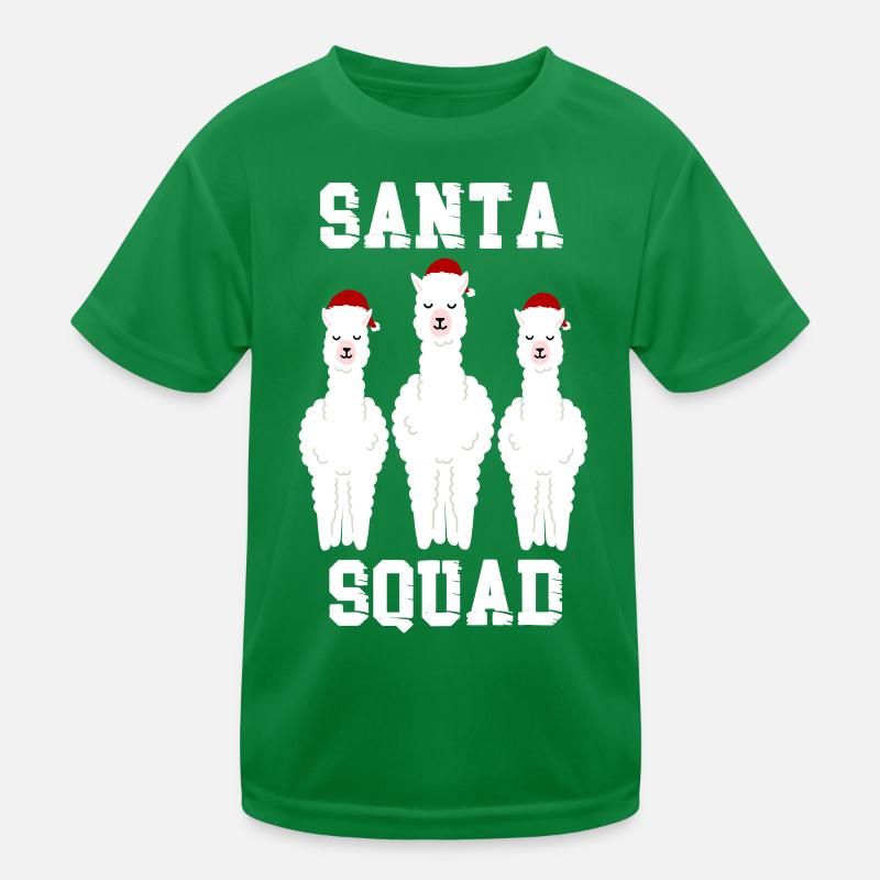 Santa squad llama Kinder Funktions-T-Shirt