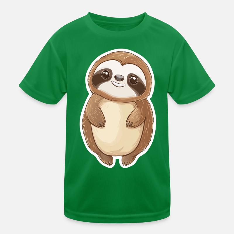 Faultier Kinder Funktions-T-Shirt
