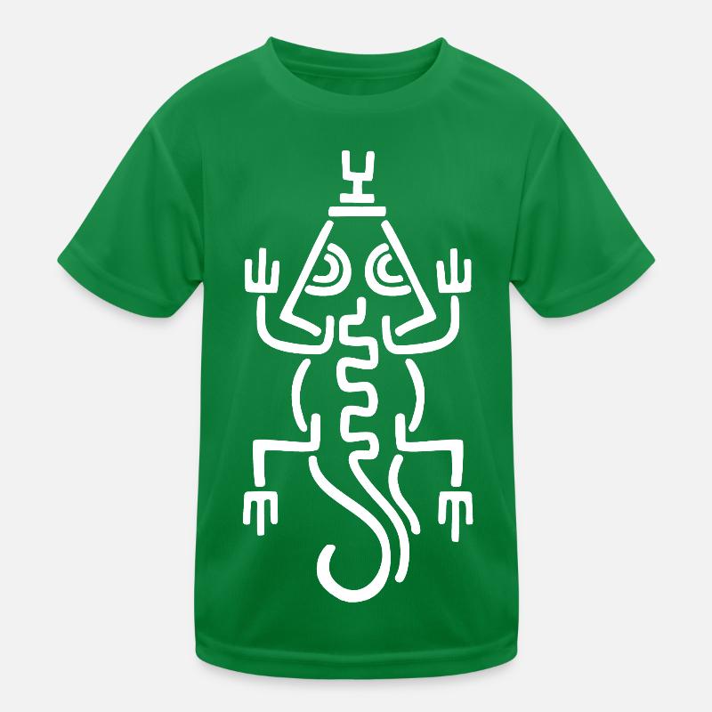 Stammes-Weiße Eidechse Kinder Funktions-T-Shirt