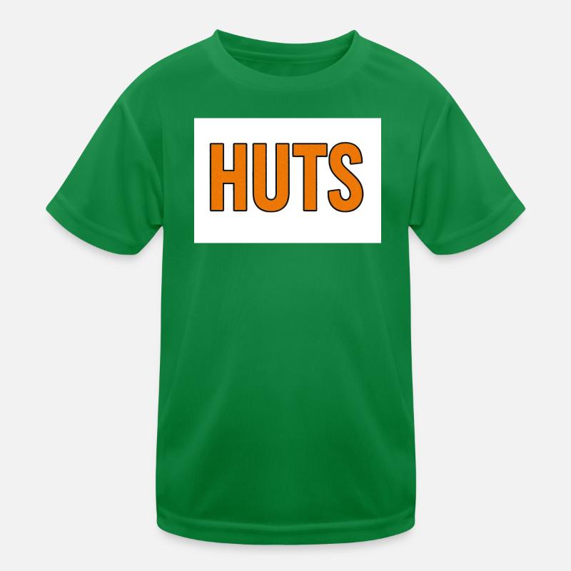 Typographie orange audacieuse des huttes T-shirt sport Enfant