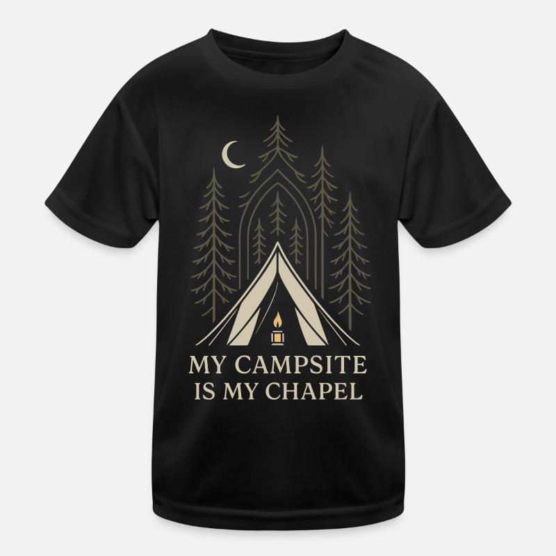 Solo Camping Introvertierter Camper Ruhiges Kinder Funktions-T-Shirt