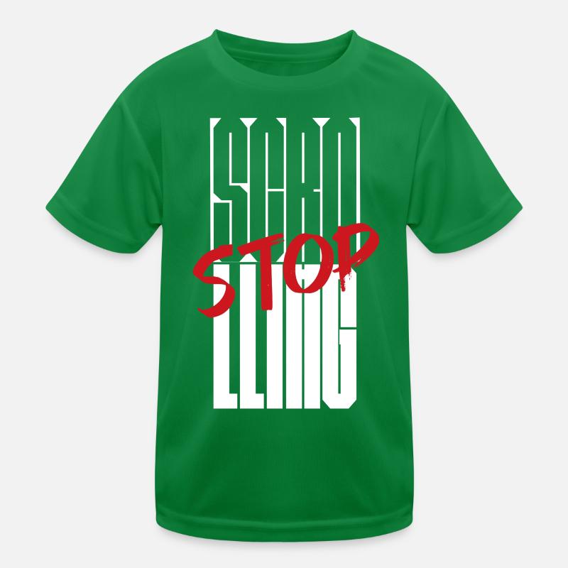 Arrêter le défilement Conception typographique T-shirt sport Enfant