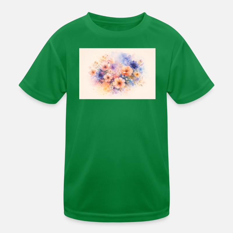 Aquarell-Design Kinder Funktions-T-Shirt