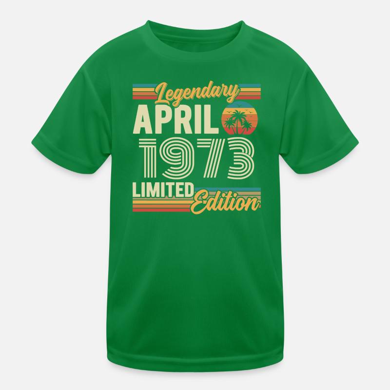 April 1973 53. Jubiläumsgeschenk – April 1973 Kinder Funktions-T-Shirt