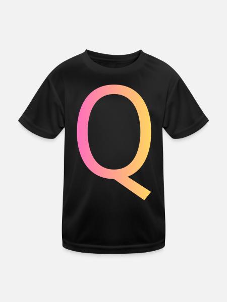 Q - Kinder Funktions-T-Shirt - Schwarz - Vorne