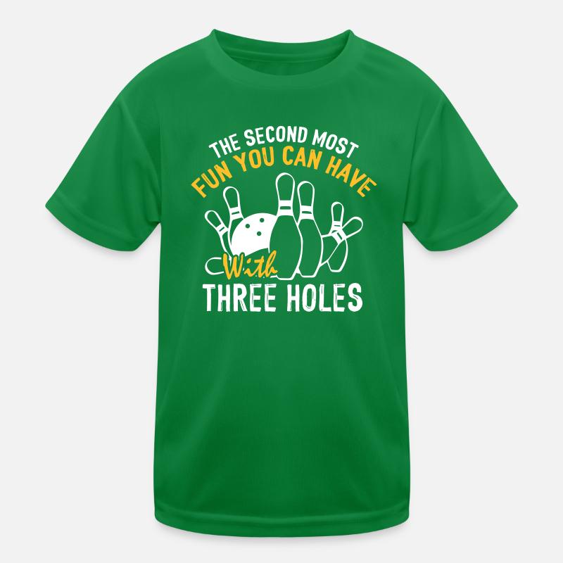 Fun With Three Holes Funny Bowling Kinder Funktions-T-Shirt