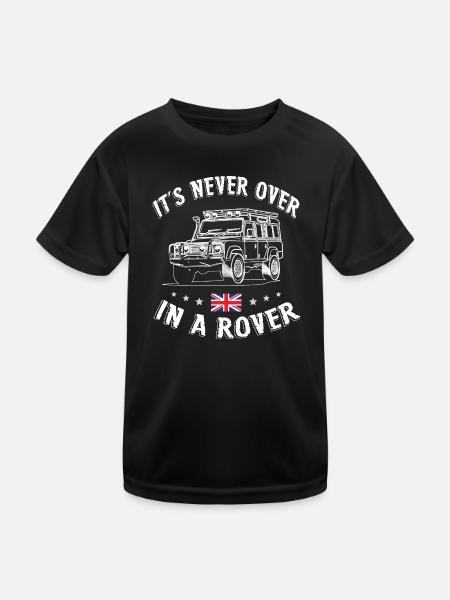 its never over in a rover Landy - Kids Functional T-Shirt - black - Front