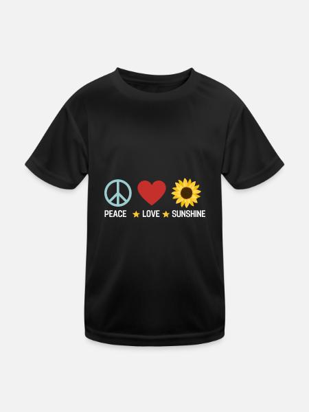 Fleurs de jardin Fleurs Hippie Cadeau Tournesol - T-shirt sport Enfant - noir - Devant