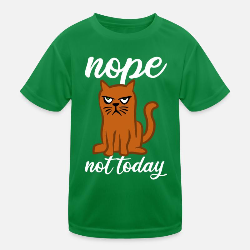 Non, pas aujourd’hui - Chat - Mauvaise humeur T-shirt sport Enfant