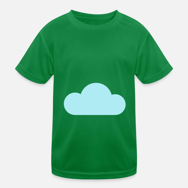 Clouds design blue like Skype Kids Functional T-Shirt