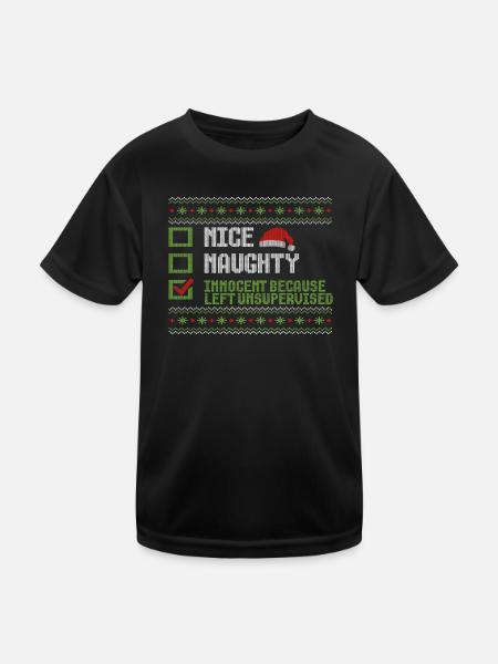Christmas Humor Funny Funny Xmas Saying - Kids Functional T-Shirt - black - Front