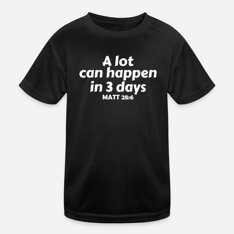 Ostern Osterfest Bibel Spruch Geschenkidee Kinder Funktions-T-Shirt