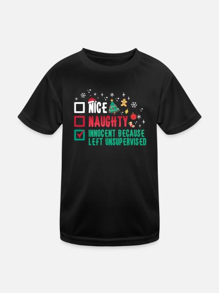 Christmas Humor Funny Funny Xmas Saying - Kids Functional T-Shirt - black - Front