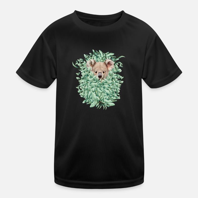 Koala Bear in eucalyptus forest Kids Functional T-Shirt