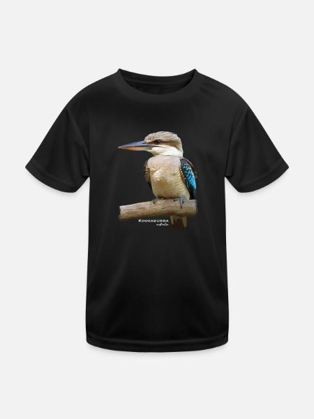 Kookaburra Bird Australia - Kids Functional T-Shirt - black - Front