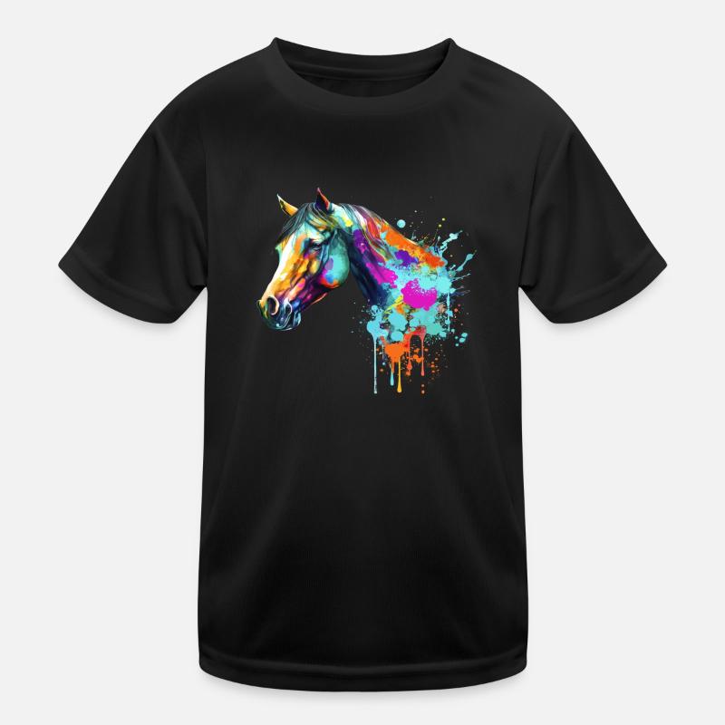 Horse Head Kids Functional T-Shirt