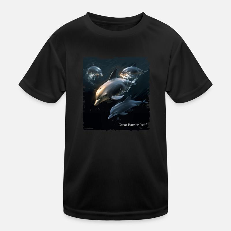 Observation des dauphins dans la Grande Barrière de Corail T-shirt sport Enfant