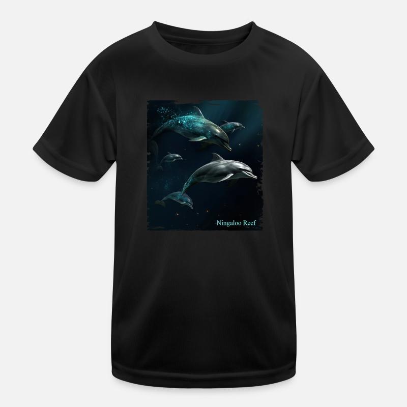 Delfine beim spielen im Ningaloo Reef Kinder Funktions-T-Shirt